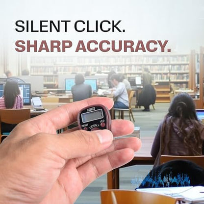 CINCY Clicker Counter with LED for Day & Night Use - Instant Reset, Accurate & Quiet, Long Battery Life - for People, Laps, Pitch, Golf, Baseball, Fish Counting, for Prayer, Everyday Prayer – 1 Pack - color: Brown