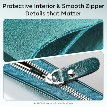FAMILIFE Nail Kit, Professional Manicure Set Manicure Kit, 11 in 1 Stainless Steel Nail Clippers Set Pedicure Tools, Men Grooming Tool with Portable Blue Leather Travel Case Luxury Gifts for Him - color: Blue