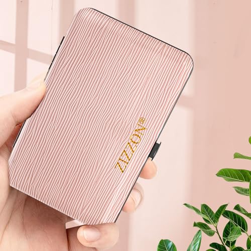ZIZZON Travel Mini Manicure Set Nail Clipper Set 10 in 1 Stainless Steel Pedicure Care Grooming kit with Case Pink - color: Pink