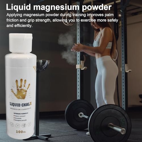 Lifting Chalk Liquid Long-Lasting Liquid Chalk | Strong Grip Hand Fluid, Grip Fluid, Gym Accessories for Pole Dancing, Weightlifting, Rock Climbing, Bodybuilding, Bouldering - color: 100ML