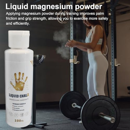 Lifting Chalk Liquid Long-Lasting Liquid Chalk | Strong Grip Hand Fluid, Grip Fluid, Gym Accessories for Pole Dancing, Weightlifting, Rock Climbing, Bodybuilding, Bouldering - color: 100ML