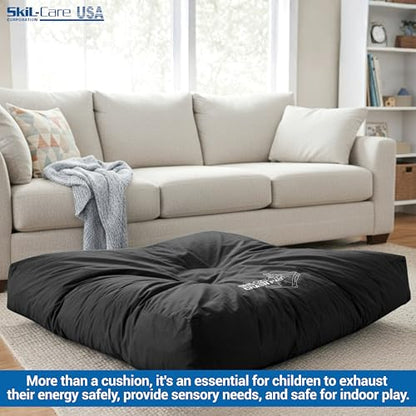 Skil-Care Crash Pads for Kids Sensory, High-Density Foam Crash Mat, Nylon | Water-Resistant Cover Crash Pads with Mesh Vents from 3x4ft to 8x8ft for Daily Use in Sensory Rooms, Schools, Clinics, Home - size: 8x8 Feet