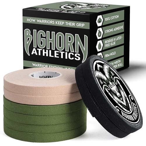 Bighorn Athletics Finger Tape 0.3" × 45ft, 8 Rolls, Mil. Green/Black/Nude | Warrior Edition finger and toe tape for BJJ, Wrestling, Judo. Residue-free Zinc Oxide adhesive, EZ-tear breathable cotton. - color: Military Green, Black, Nude, size: 0.3-Inch