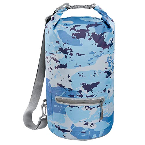 Skog Å Kust DrySak Roll Top Waterproof Bag, 5, 10 & 20 Liter - color: Blue Camo, size: 10 Liter