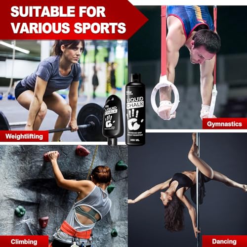 Pro Grade Liquid Chalk 2 oz or 12 oz Mess-Free Gym Chalk for Weightlifting, Gymnastics, Rock Climbing, Dancing, Dries in Seconds - style: 2 oz - 30 Pack
