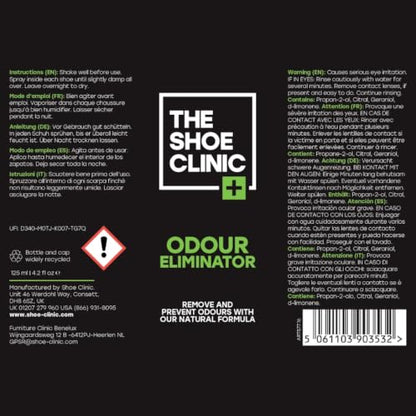 Shoe Deodorizer Spray | Odor Eliminator forShoes, Work Boots, Gym, Sports & More Footwear | Smell Neutraliser & Remover | 125ml / 4.2 oz Freshener
