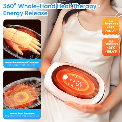 Hand Massager | Heat and Compression, Deep Kneading & Intermittent Negative Pressure Therapy, 6 Modes & Intensities