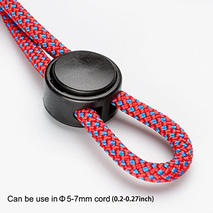 DYZD Extra Large Cord Lock End Spring Cord Stopper Toggle for Paracord, Drawstring (Black, 10 PCS)