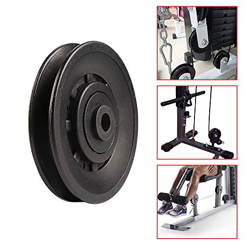90mm Universal Bearing Pulley Wheel for Cable Machine Gym Equipment Part Garage Door (6 PCS) - color: 90mm-6 PCS-P