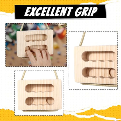 Hangboard Rock Climbing for Climbing Home Training Finger Strengthener, Pull-up Grip Arm Training Portable Finger Board Rock Holds Indoor and Outdoor - style: Square