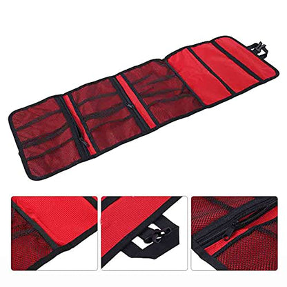 Folding Climbing Storage Bag with Hanging Hooks & Rope – 420D Ox, 33.1".6", Red