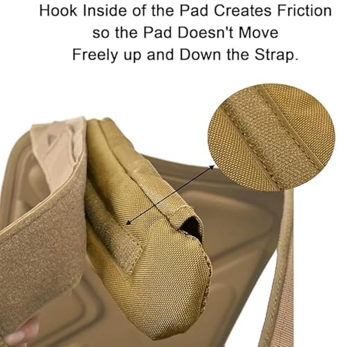 2 Pack Soft Breathable Shoulder Strap Pad guitar strap pad Tactical Vest Shoulder Pad,Mesh Pads with Tactical Gear - color: Khaki