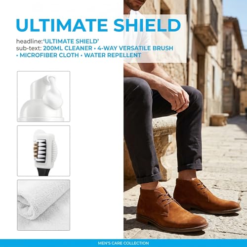 Suede Cleaning Kit - Professional Suede Cleaner with Brush, Nubuck Shoe Cleaner for Boots, Bags & Jackets