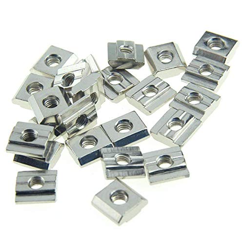 30pcs 3030 Series Sliding T Nuts Metric M8 Thread Slide in Hammer Head T-Nut for Standard 8mm T-Slot Aluminum Extrusion Profile （3030 Series M8） - size: 3030 Series M8