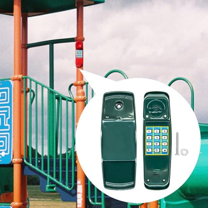 Childrens Playhouse Toy Telephone Outdoor Equipment Pretend Playground Pirate Wheel Game for Educational Gift Children, Green