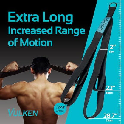 Vulken Tricep Rope Cable Attachment. 28.7 Inch & 22 Inch Two Lengths Built in One Pull Down Rope - color: Black