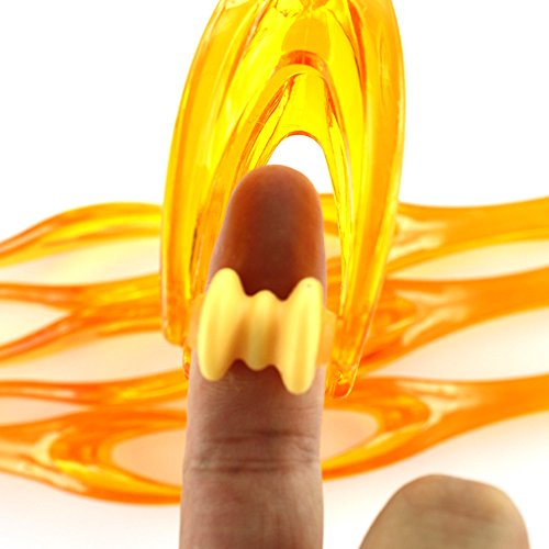 YPY 2 Pieces Orange Finger Joints Massager Hand Handheld Blood Circulation Tool Stress Relief Plastic Care Relax Double Rubber Roller Massage (2)