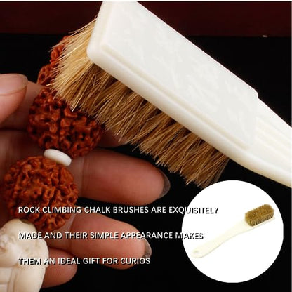 4 PCS Climbing Brush Sturdy Bouldering Brush Climbing Holds Climbing and Bouldering Brush Boar's Hair Bristles Sturdy Handle Bouldering Chalk Brush for Indoor Rock Climbing Outdoor Mountain Climbing