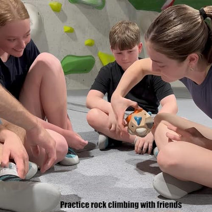 Boulder Block Rock Climbing Finger Grip Strength Trainer Gift for Climbers | 12 Unique Holds with Color-Guided Training Paths, Premium Wood Finger Strength Trainer for Climbers