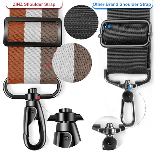 ZINZ Ultra-Thick Fixed Pad Shoulder Strap 76-inch Universal Bag Strap with Breathable Cushion and Dual Balanced Adjustable Buckles for Laptop Bag Luggage Messenger Bag Crossbody etc -Stripe-YWG - color: Stripe-ywg