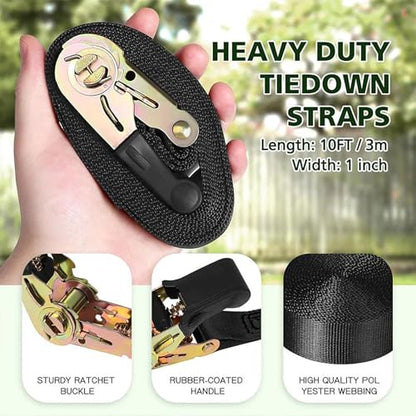 Tree Climbing Holds with Ratchet Straps, 12 Pcs Climbing Rocks for Kids and Adults, Outdoor Backyard Obstacle Course Training Kit
