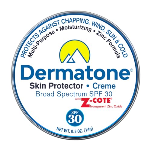 Dermatone Skin Protector w/Zinc | Skin Balm for Face & Lips | Barrier Cream for Sun, Wind & Cold | SPF 30 Zinc Sunscreen | Moisturize, Heal & Repair Dry Skin, 0.5 oz - size: 0.5 Ounce (Pack of 1)