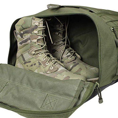 Condor Colossus Duffel Bag - 3 in 1 Rugged Tactical Gear Bag - Backpack/Duffle/Shoulder - Lightweight Multicompartment with 52L Storage (Military, Outdoors, First Responders) - color: Olive Drab
