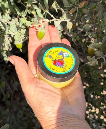 USDA Organic Lemon Jojoba Oil Hand Salve for Rich Conditioning (2 oz) | Over 50% Jojoba Oil with Beeswax & Avocado Oil – Rich Conditioning Balm for Dry Hands, Feet & Cuticles (60 g)
