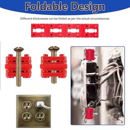 168pcs Bronze Wall Plate Screws & Outlet Spacers Kits, 3/8", 9/16", 3/4", 1", 1.2" Outlet Screws 6-32 and Receptacle Spacers for Switch Electrical Box - color: Bronze+Red, size: 3/8", 9/16", 3/4", 1", 1.2"