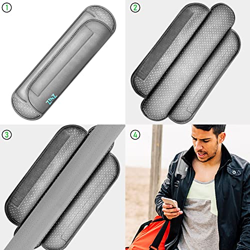 ZINZ Universal Shoulder Pad with Ultra Thick Cushion for Bag Luggage Bag Crossbody, Plus Long & Anti-Slip & Breathable,Grey - color: Grey