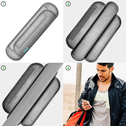 ZINZ Universal Shoulder Pad with Ultra Thick Cushion for Bag Luggage Bag Crossbody, Plus Long & Anti-Slip & Breathable,Grey - color: Grey