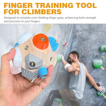 Handmade Bouldering Block, 3D Rock Texture Climbing Finger Strengthener & Grip Trainer with Dice Game Rules, Premium Desk Toy & Rock Climbing Gift for Climbers (Put Gym in Your Pocket)