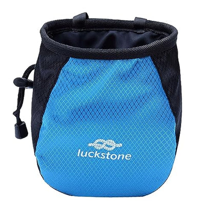 Climbing Chalk Bag Storage Pouch Adjustable Waist Belt Nonslip Packaging Chalk Carrier Bag for Gymnastics Walking Rock Climbing Pole Dancing, Blue