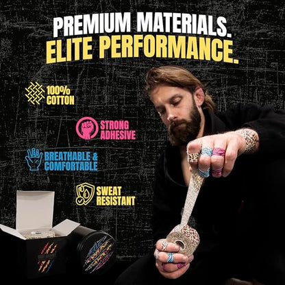 Bighorn Athletics × Adam Wardziński Mat Animal Tape Kit, Neon Jungle Set | Special edition set with 7 rolls of bold printed finger & sports tapes in a tin holder. Residue-free Zinc oxide adhesive. - color: Neon Jungle