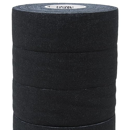 Bighorn Athletics Boxing Tape 1" × 45ft, 6 Rolls, Black | Extra sticky 1" athletic tape for boxing & hand wrapping. Strong adhesive, EZ-tear. Protects knuckles, no residue on skin. - color: Black