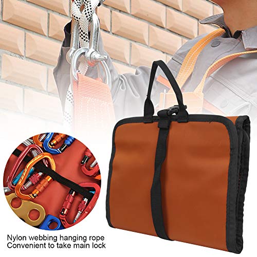 Climbing Gear Organizer, Climbing Gear Storage Bag Portable Quickdraw Hanging Storage Pouch Nylon Equipment Bag for Rock Ice Climb
