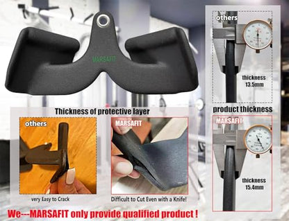 MARSAFIT Home Gym Fitness Rowing T-bar V-bar Pulley Cable Machine Attachment, Bicep Curl Tricep LAT pulldown Bar Back Strength Training Handle Grips LAT Pull Down Bar for Seat Row Workout - style: BTBAR 1902
