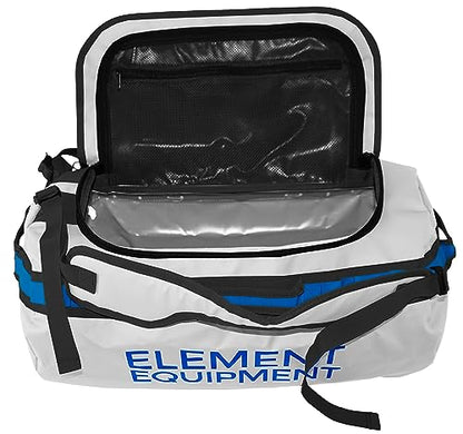 Element Equipment Trailhead Duffel Bag Shoulder Straps Waterproof Light Grey/Blue Large - color: Light Grey/Blue, size: Large 85 Liters