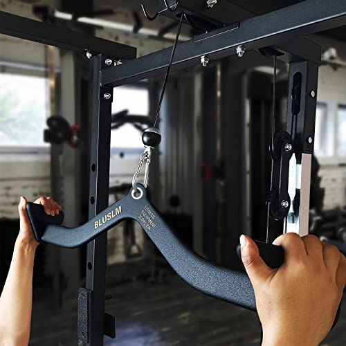 BLUSLM LAT Pull Down Bar for Cable Machine, LAT Pulldown Attachments T-bar V-bar Cable Attachment for Gym, Back Tricep Strength Training Handle - size: 3Pcs