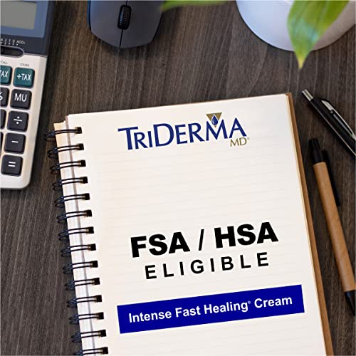 TriDerma Intense Fast Healing Cream, Decreases Healing Time for Minor Irritations, Rashes, Wounds, Cuts, Scrapes, Value Pack of 2 - 4 Ounce Jars - size: 4 Ounce (Pack of 2)