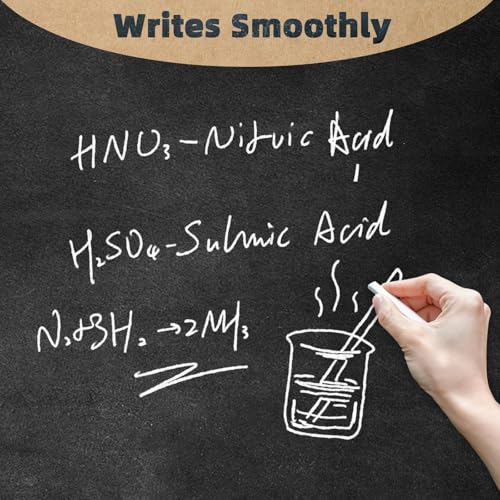 White Chalk 100PCS, Chalkboard Chalks for Classroom, Low Dust, Office and Home Use, Non-Toxic Bulk for Teachers, School Supplies Blackboard - color: white, style: 0.47''(Bold)