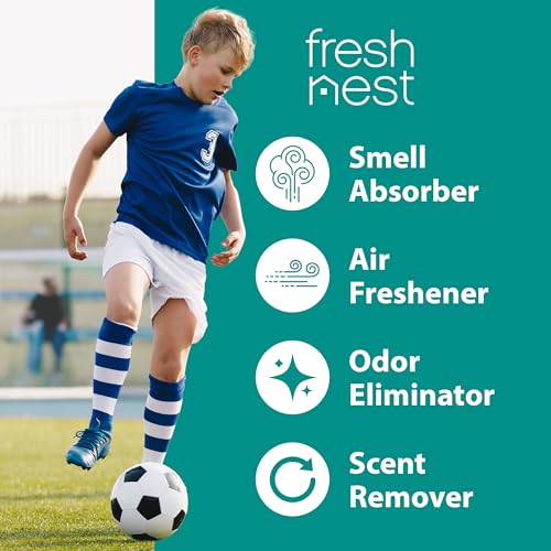 Shoe Deodorizer 4-Pack (8 Count) - Odor Eliminator, Air Freshener, Smell Absorber, Scent Remover for Shoes, Gym Bags, Soccer Cleats, Closets, Pet Area, Reusable - Shoe Deodorant - size: 2.65 Ounce (Pack of 4)