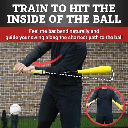 FIELDFORCE Inside-Out Bat Baseball Swing Trainer Baseball Training Aid | Baseball training equipment that improves swing path, hitting mechanics, and bat control with instant feedback