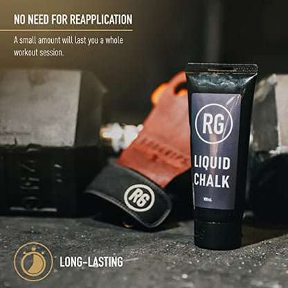 RooGrips Liquid Chalk Grip Enhancer - Hand Chalk for Weightlifting, Gymnastics & Workout - No-Mess, Long-Lasting, Quick-Dry Gym Chalk for Hand Grips & Sweaty Palms - 100ml Premium Climbing Chalk.