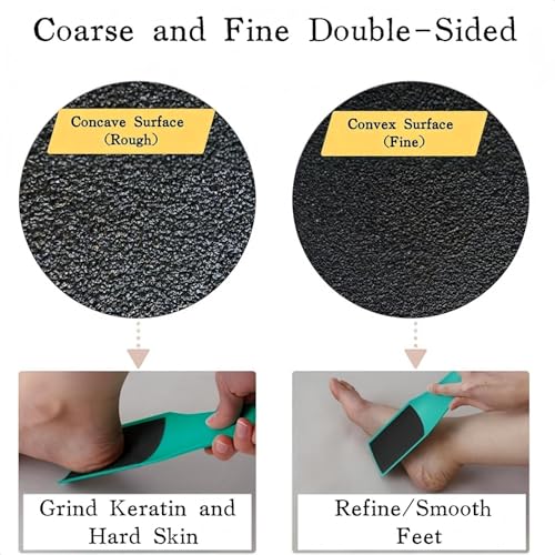 U-Shaped Curved Foot File Dead Skin Callus Remover Scrubber | Double-Sided, Dead Skin Callus Remover, Foot Scrubber for Wet and Dry Feet, Curved Design for Full Heel & Side Exfoliation