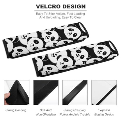 2PCS Universal Fit Car Seat Belt Pad for Kids, Most Cars, Funny Panda Animal Seat Belt Cushion, Shock Absorption - color: Pattern 229
