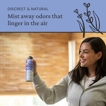 Fresh Wave Lavender Air Freshener Spray, 8 oz, 2-Pack Room Odor Eliminator | Non-aerosol fine mist, Plant oil formula, Paraben- and phthalate-free, Bathroom and pet area safe, Fabric and furniture use - size: 8 Ounce (Pack of 2)