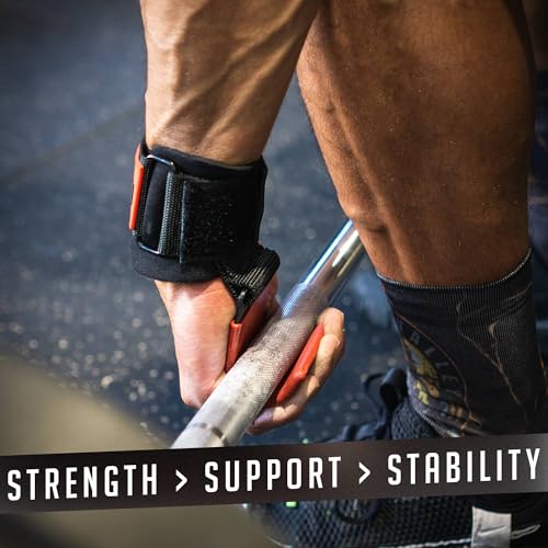 Roar® Heavy Duty Weight Lifting Hooks with Padded Wrist Straps – Premium Grip Support for Deadlifts, Pull Ups & Shrugs – Non-Slip Metal Hooks for Powerlifting, Bodybuilding & Strength Training (Pair)