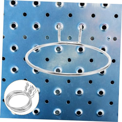 ABOOFAN 6pcs Pegboard Hooks for Hanging Versatile Pegboard Cup Holder Rings Compatible with Various Plates Sturdy Design for Use - size: 9.70X6.90X3.50CM
