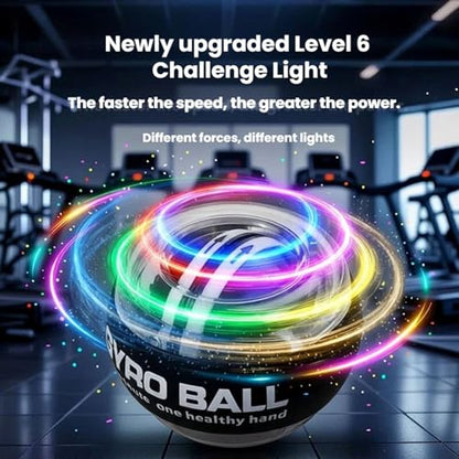 Auto-Start Wrist Power Gyro Ball with LED Lights,Torque Ball Hand Exerciser Grip Strength Trainer,Hand Strengthening Devices,Gyroscopic Forearm Exerciser, for Strengthening Arms Wrists and Fingers